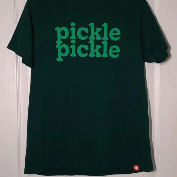 Chick-fil-A Pickle Pickle USED Shirt (M, Green, Restaurant, Chicken Sandwiches) - Picture 6 of 7